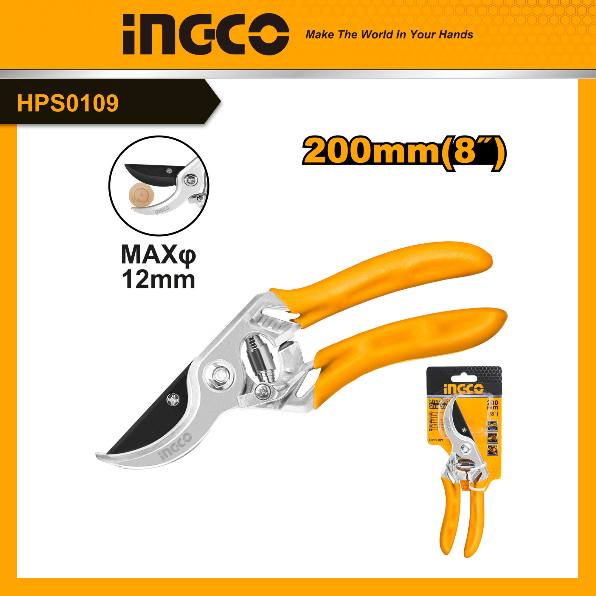 INGCO HPS0109/HPS0308 Kéo cắt tỉa