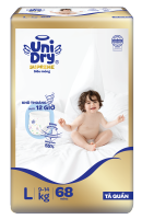 [Siêu mỏng 2mm] Combo 2 tã quần UniDry Supreme size M76/L68/XL60/XXL54