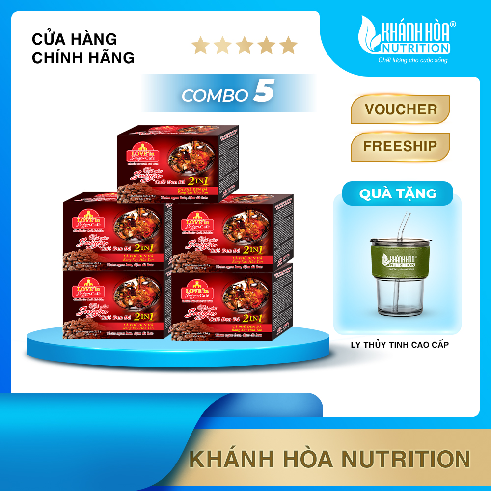 Cafe Đen Đá Rang Xay Hòa Tan 2IN1 LOVE’IN SAIGON CAFE Khánh Hòa NutriFoods - Chuẩn Gu Cafe Sài Gòn Đ