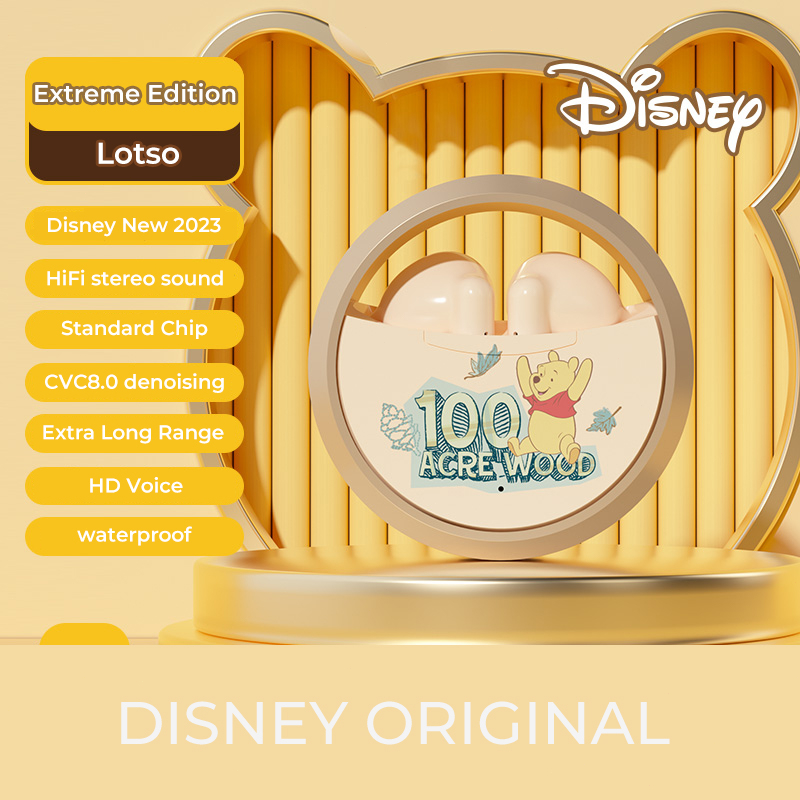 Tai nghe bluetooth tai nghe không dây tai nghe Disney gấu Lotso TDX-11 cảm ứng thông minh - Happy Ho