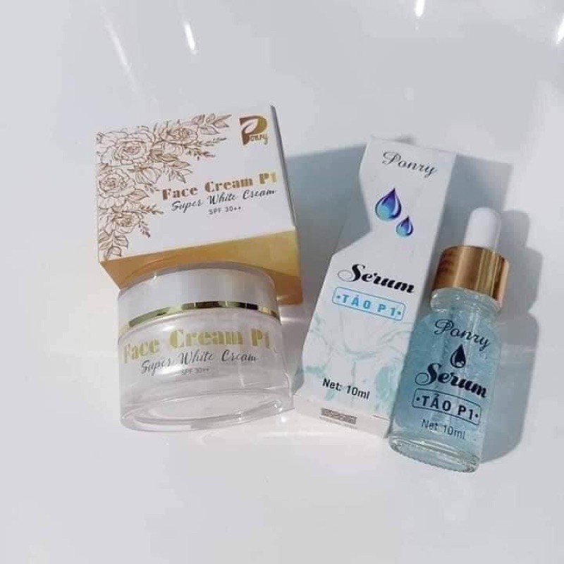 Face Và Serum P1 Ponry ( Combo Siêu Dưỡng Da ) Có Tặng Kèm Quà