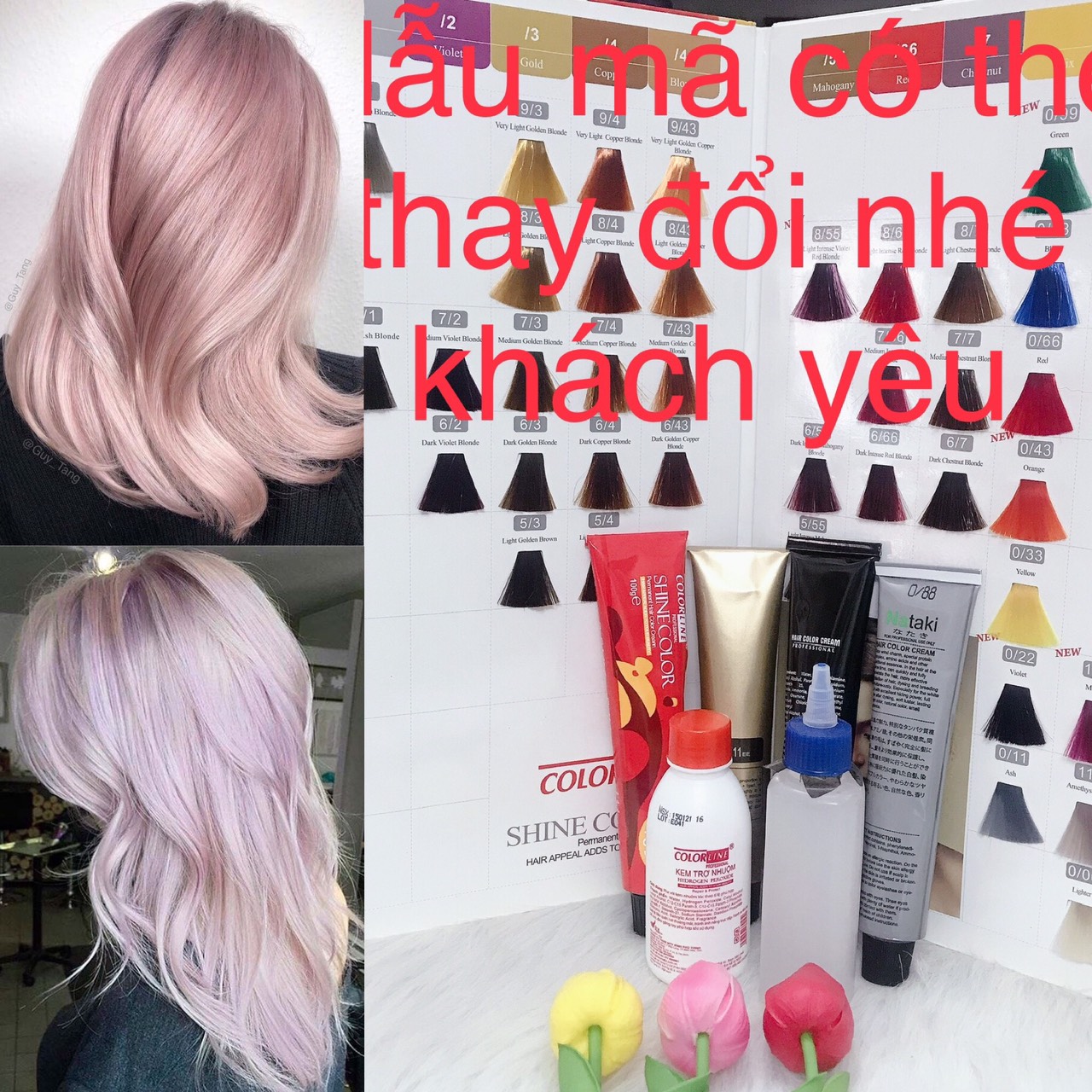 Thuốc Nhuộm Tóc Màu Hồng Khói Thạch Anh 11/1 Amethyst Blonde Hair