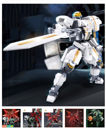 Đồ Chơi Lắp Ráp Kiểu LEGO Mô Hình Robot ArthurIce FrontAthenaGuerrilla Trong Pacific Rim Sluban Với