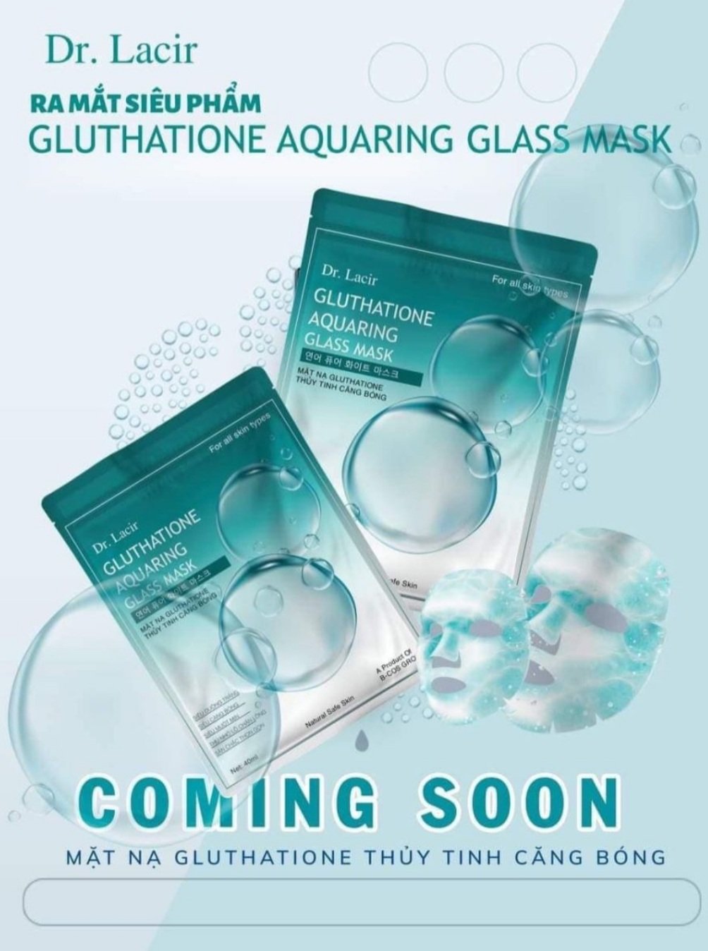 MẶT NẠ GLUTATHIONE THỦY TINH HÀN QUỐC
