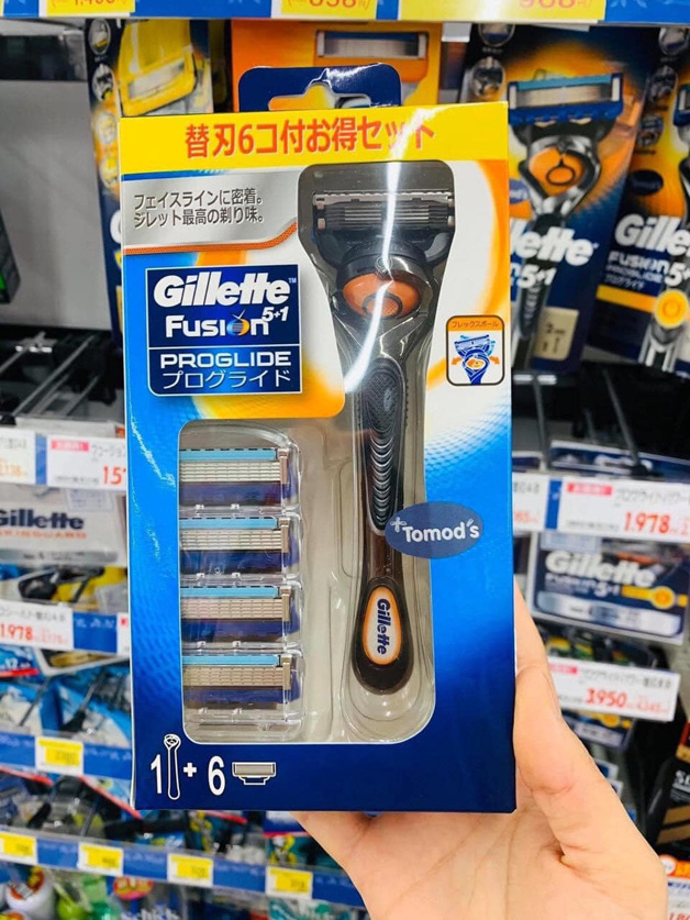 Dao cạo râu 5 lưỡi Gillette Fusion Proglide Proshield Skinguard Nhật Bản nội địa và lưỡi dao thay thế