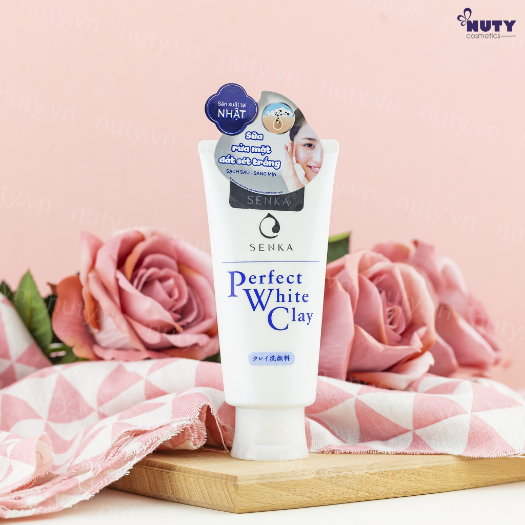 Sữa Rửa Mặt Tạo Bọt Đất Sét Trắng Senka Perfect White Clay 120g