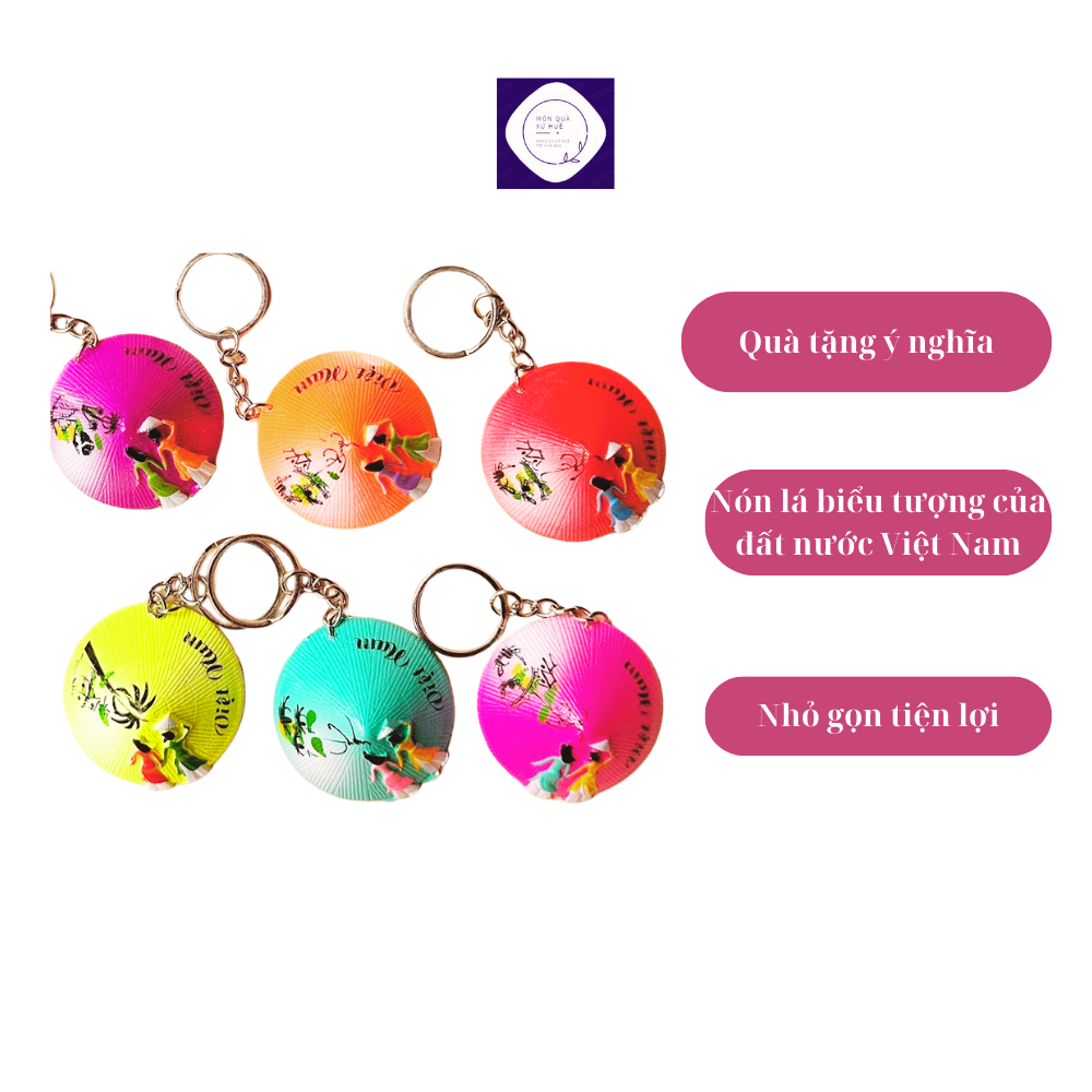 Móc khóa lưu niệm hình nón lá Việt Nam