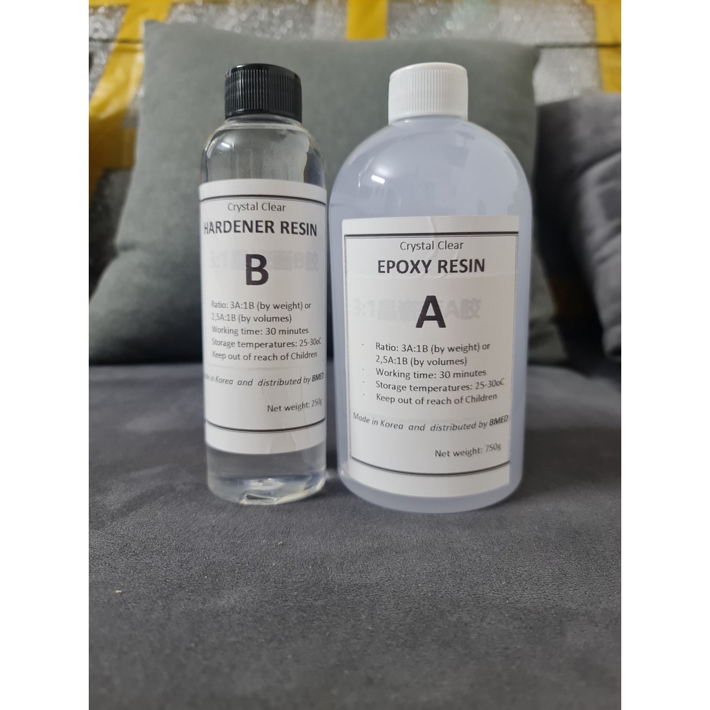 keo EPOXY RESIN khô nhanh chuyên tráng lớp mặt tự làm phẳng loại siêu cứng