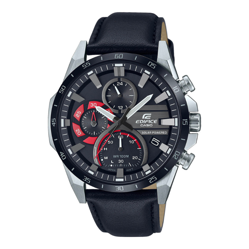 Đồng hồ nam đeo tay dây da CA$IO EDIFICE EQS940BL - 1AV size 42mm Fullbox  chống nước  vỏ thép không