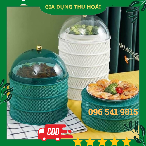 Lồng bàn 5 tầng giữ nhiệt đậy thức ăn thông minh chống ruồi muỗi Lồng Bàn Đậy Thức Ăn Nhiều Tầng KaM