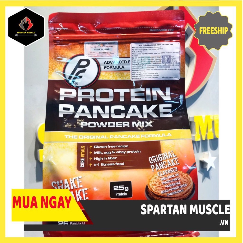 [Hcm][Freeship] Bánh Protein Pancake Bột Làm Bánh Protein Cao Cấp Từ Na Uy (Túi 910G) Món Ăn Vặt Ngon Và Bổ Dưỡng