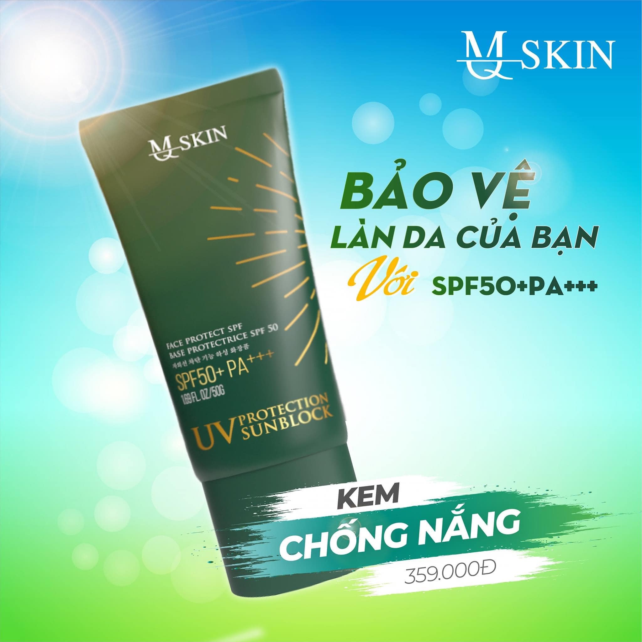 [Hcm]Kem Chống Nắng Mq Skin Nhân Sâm Hàn Quốc Dưỡng Da