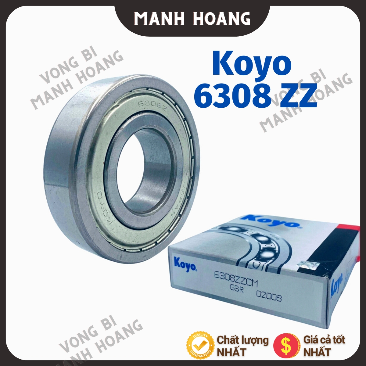 Vòng bi bạc đạn 6308 ZZCM KOYO tiêu chuẩn quốc tế chất lượng cao bền bỉ - Vòng bi Mạnh Hoàng