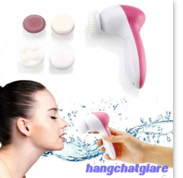 Cọ Rửa Mặt Máy Massage Mặt Máy Mát Xa Mặt Cầm Tay - Máy Rửa Mặt Massage 5 Trong 1 Mini Tiện Dụng (Hàng Tốt). Phân Phối Và Bh Toàn Quốc Bởi Bến Thành Store