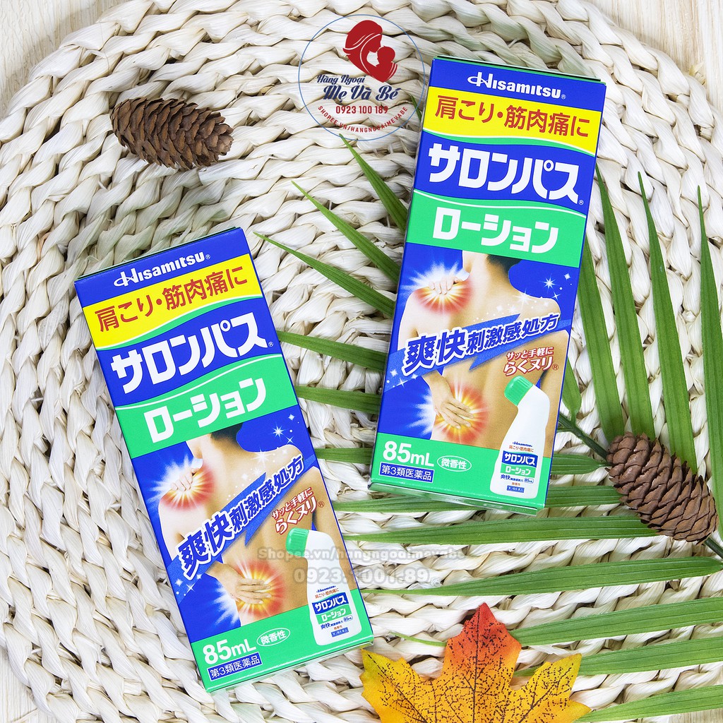 Dầu Nóng Xoa Bóp Salopas Hisamitsu Chai Lăn Tiện Lợi Nhật Bản 85ml