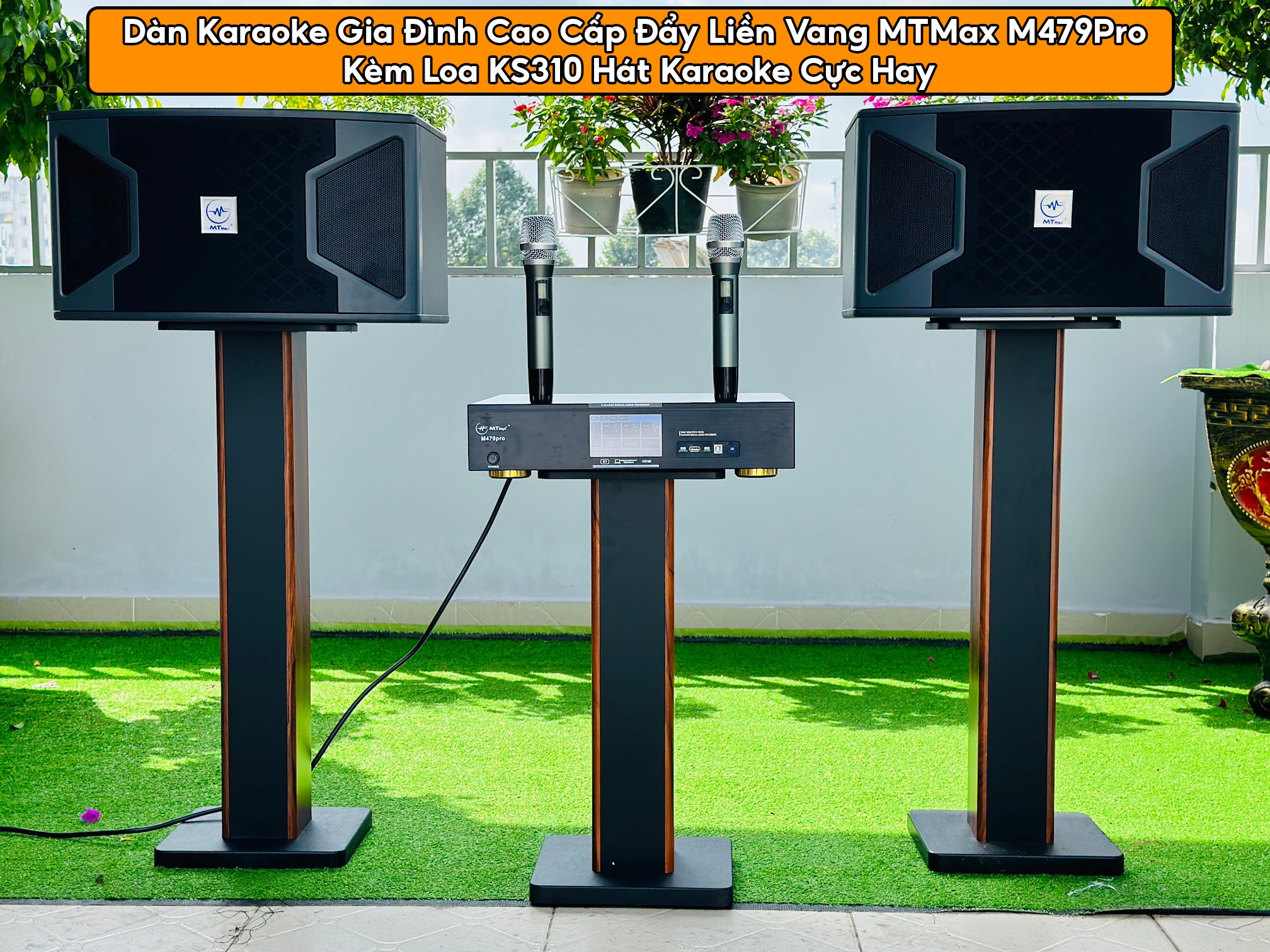 Dàn Karaoke Gia Đình Cao Cấp Mixer Liền Công Suất Lớn MTMax F9Pro - F10Pro - Đẩy M479Pro Kèm Loa KS3