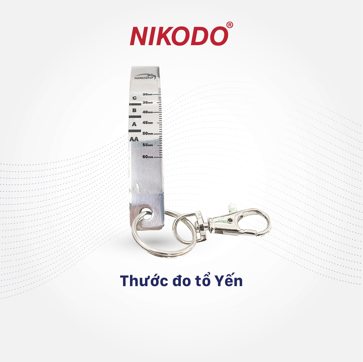 Thước đo tai yến tổ yến theo tiêu chuẩn xuất khẩu kèm móc khóa tiện lợi - CHÍNH HÃNG NIKODO