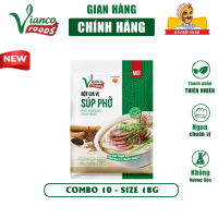 Combo 10 gói gia vị nấu Phở 18g nấu phở chay phở bò gà lẩu chay Gia Vị Việt Ấn gia vị Vianco