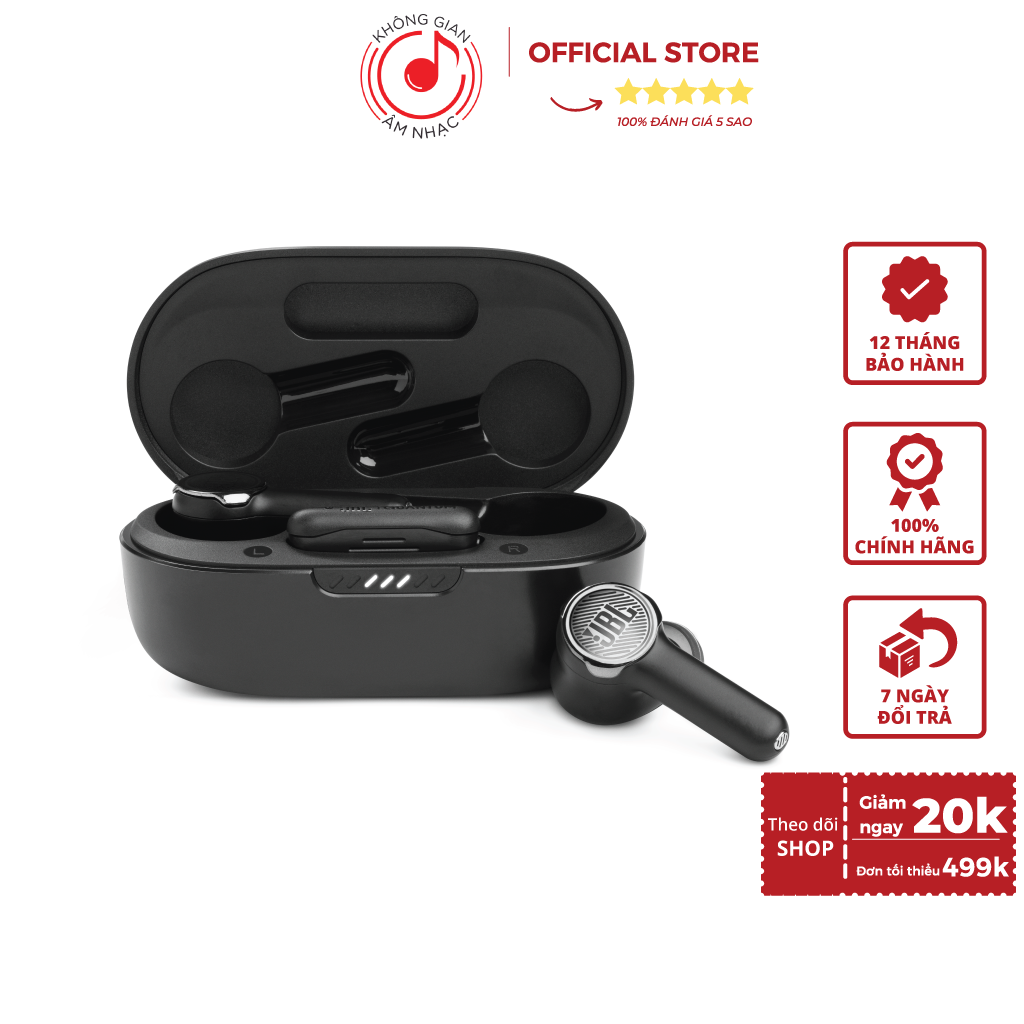Tai nghe JBL Quantum TWS In-ear, Đen - 10mm Dynamic Driver, Bluetooth 5.2, Hộp sạc