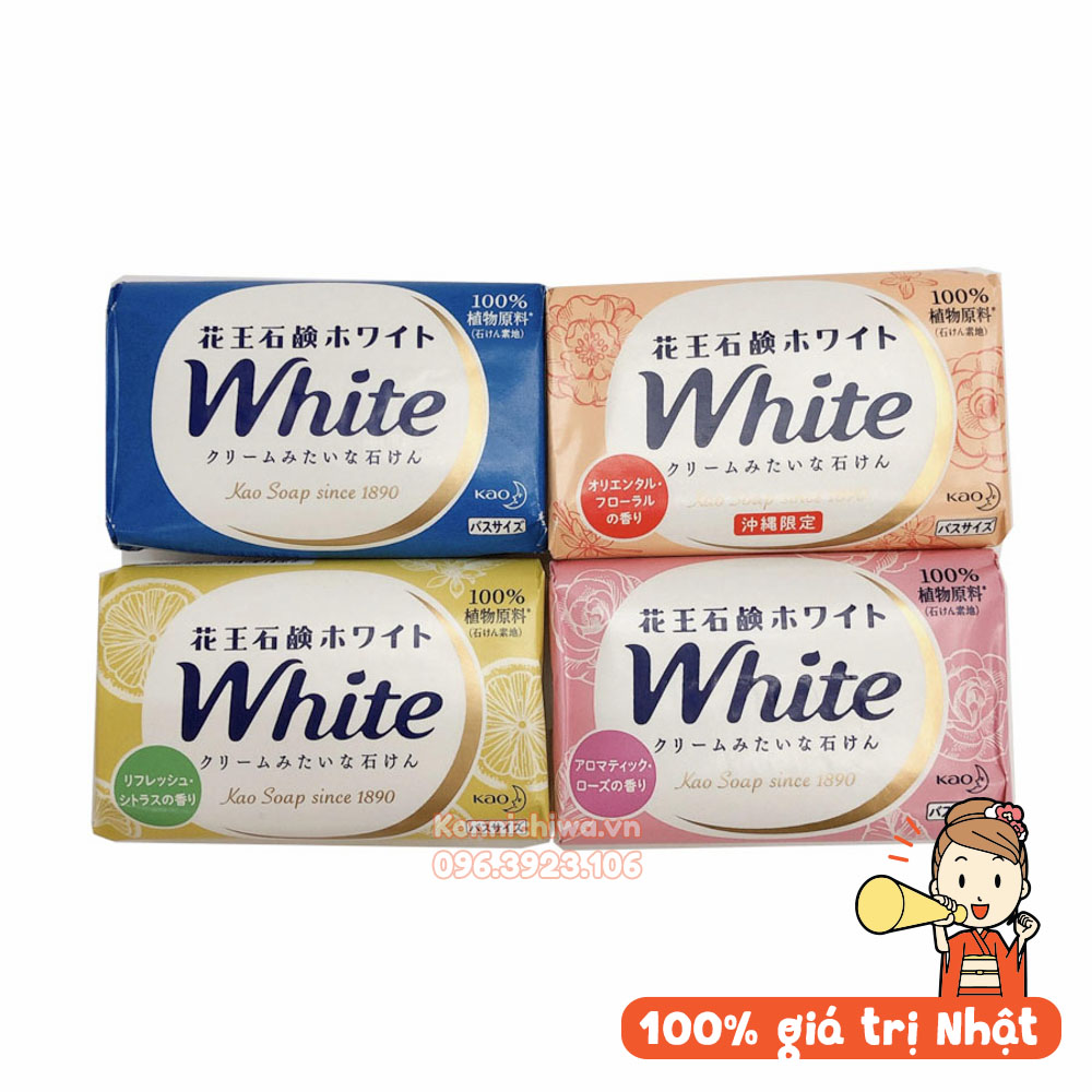 Xà Phòng Tắm Trắng Kao White Soap Nhật Bản