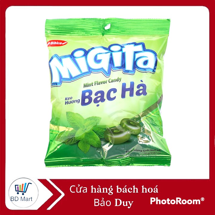 CB 2 GÓI Kẹo bạc hà Migita gói 70g - 13133