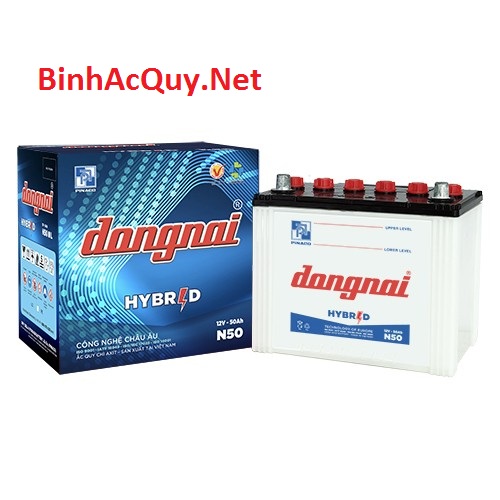 BÌNH ẮC QUY ĐỒNG NAI N50 12V 50Ah cho các dòng xe Honda Accord Mitsubishi Suzuki Toyota Inova