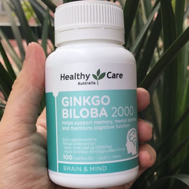 Viên uống bổ não - Healthy care Ginkgo biloba 2000 (100 viên)