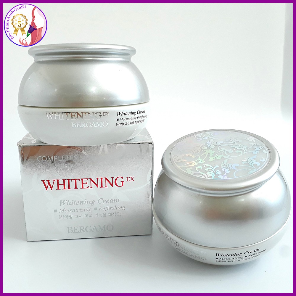 [Hcm]Kem Bergamo Whitening Dưỡng Trắng Căng Mịn Da 50G Korea