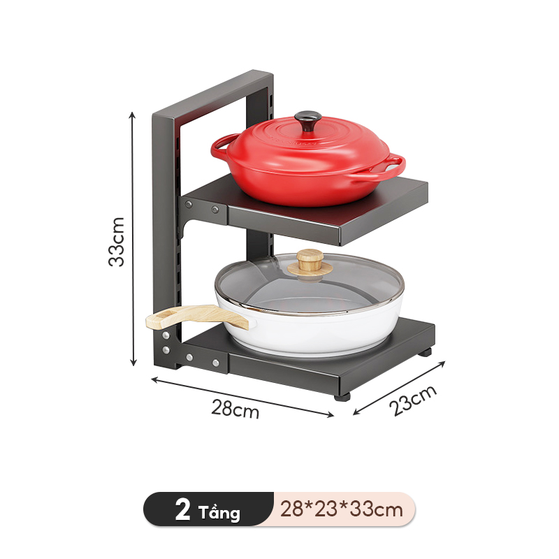 GKKOOK Kệ để đồ nhà bếp Giá để xoong nồi tủ bếp Kệ để xoong nồi nhiều tầng 3 màu sắc 8 tầng có thể đ