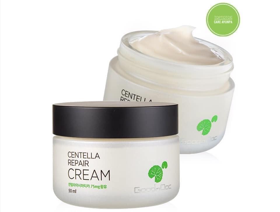 Kem Rau Má Dưỡng Ẩm Phục Hồi Giảm Thâm Trắng Sáng Da Chống Lão Hóa GoodnDoc Centella Repair Cream (Tớ chọn Tài Chính) 50ml