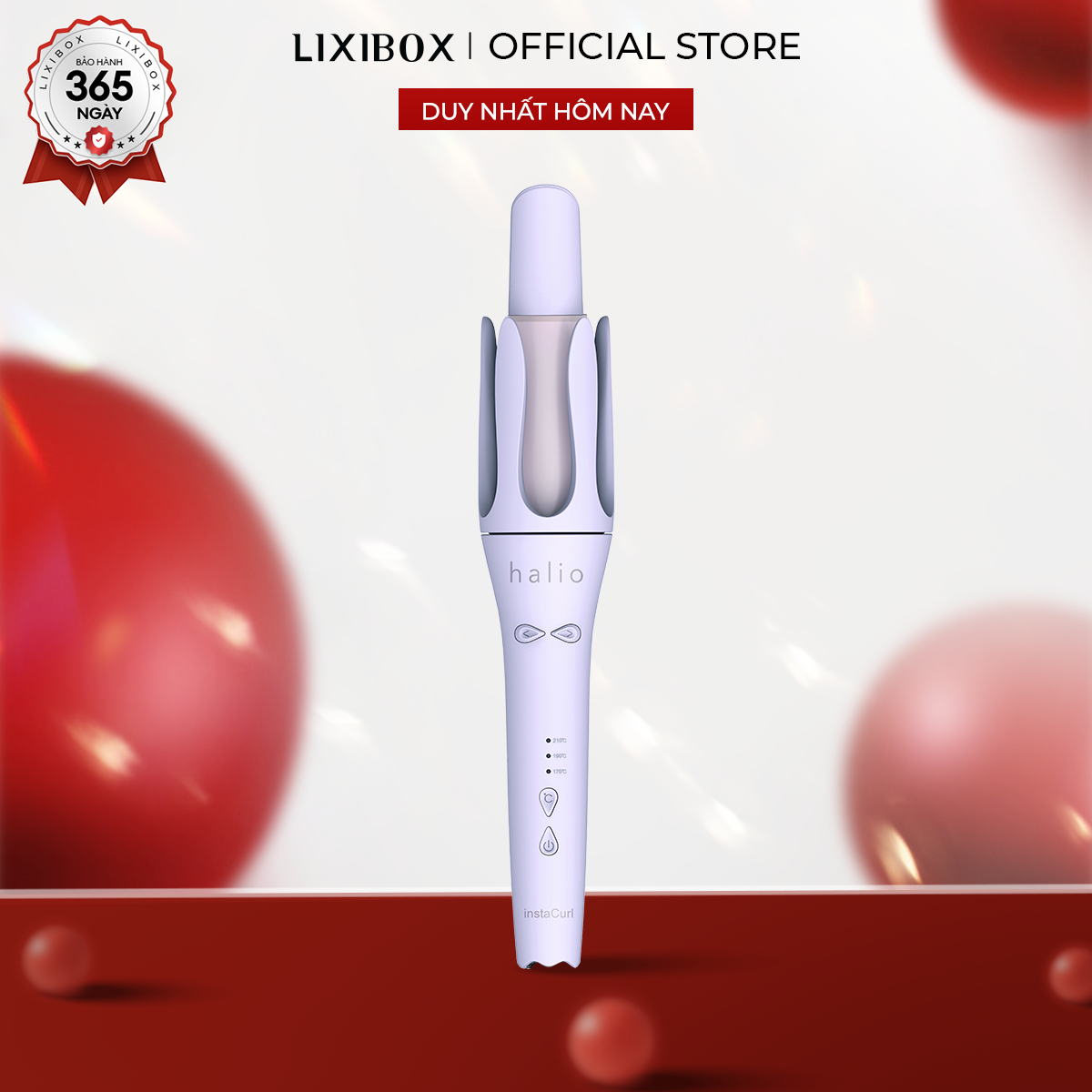 Máy Uốn Tóc Halio InstaCurl Premium Automatic Hair Styler Tự Động Xoay Bóng Mượt Gấp 18 Lần - Trục 3