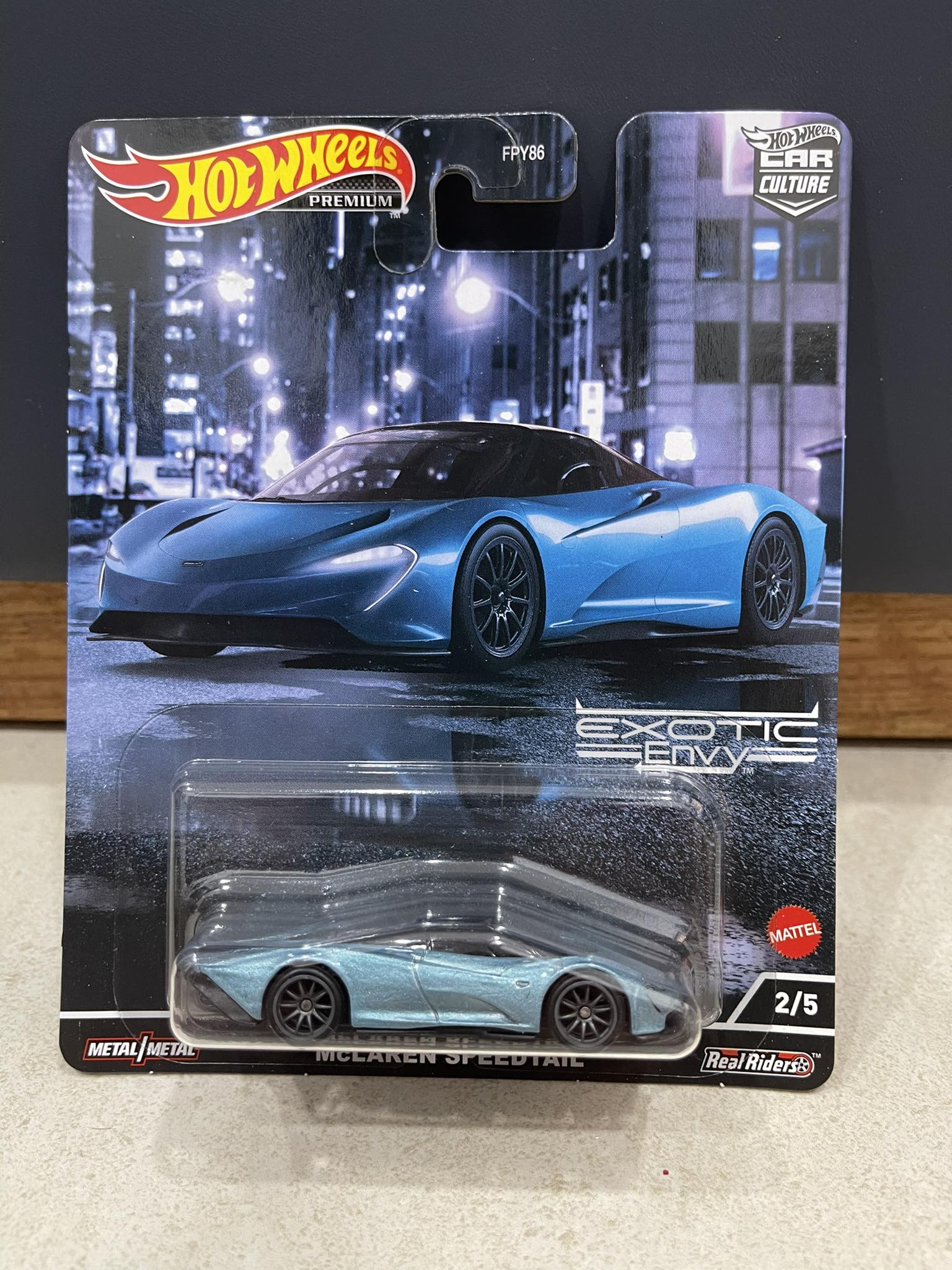 Xe mô hình đồ chơi bánh cao su Hotwheels 1:64 PREMIUM - CAR CULTURE - McLaren Speedtail