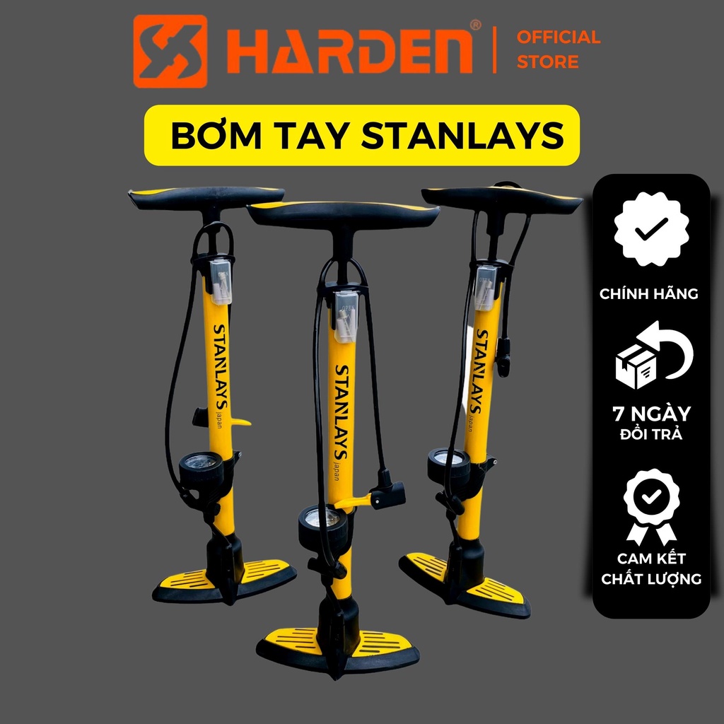Bơm Tay Stanlays - Bơm Xe Máy  Xe Đạp - Thiết Kế Thông Minh Lực Bơm Nhẹ Nhàng