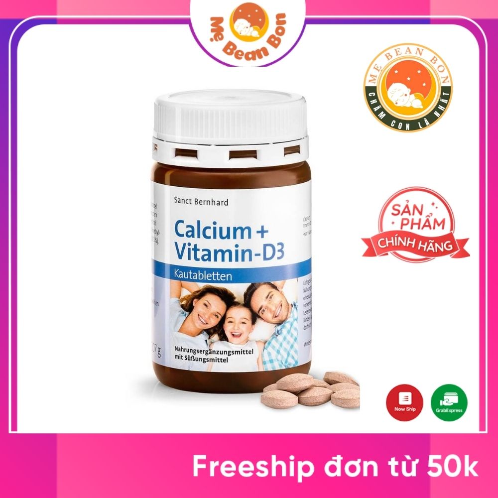 HÀNG NỘI ĐỊA ĐỨC Viên ngậm Sanct Bernhard Calcium Vitamin D3 hương vị sôcola bổ sung canxi vitamin D