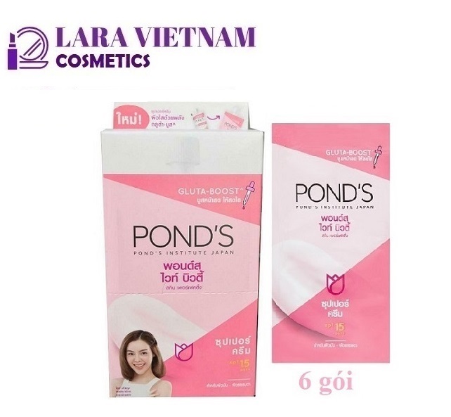 [Hcm]Hộp 6 Gói Kem Dưỡng Trắng Ban Ngày Ponds Institure Japan White Beauty Skin Gluta Boost 7G X 6