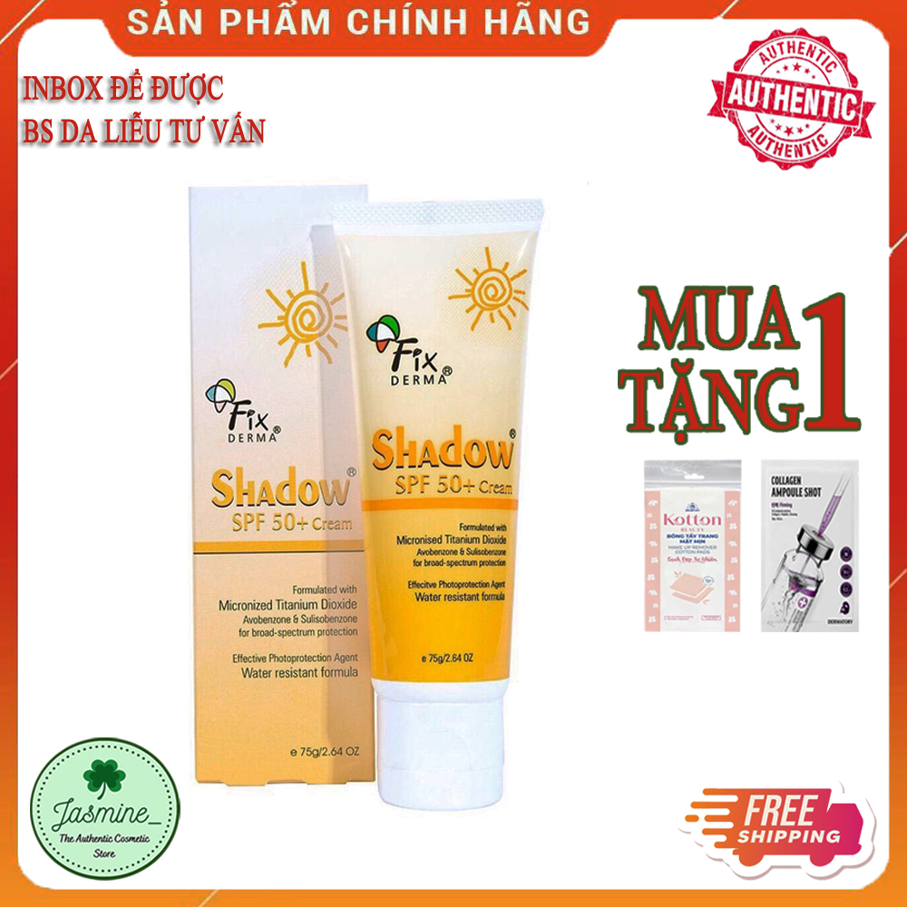 [Hcm][Chính Hãng] Jm006 Kem Chống Nắng Dưỡng Ẩm Cho Mọi Loại Da Fixderma Shadow Spf50+/Pa+++