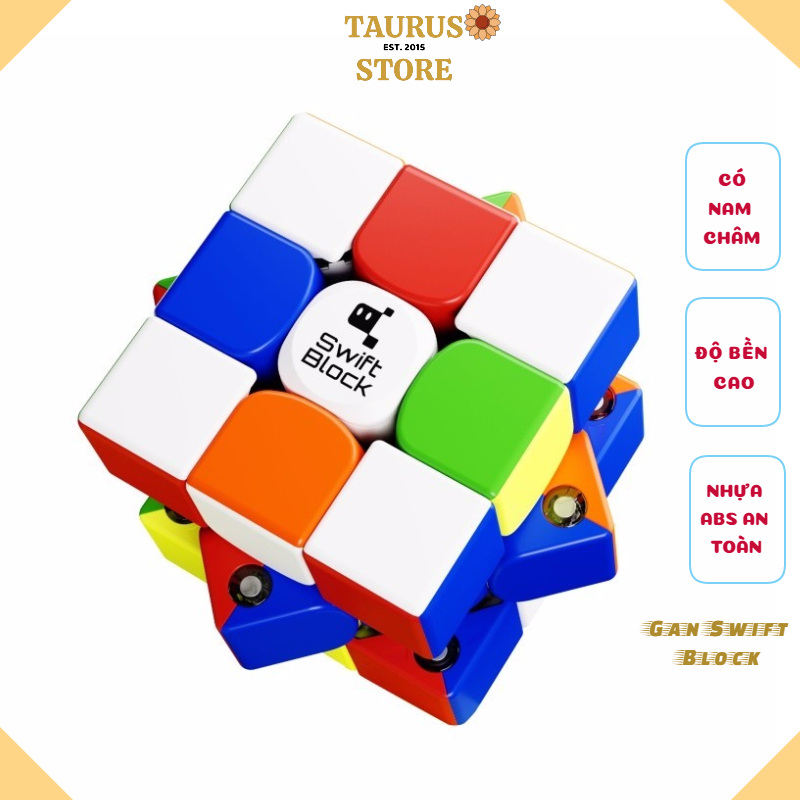 [GAN 2024] Swift Block 3x3 - Khối Rubik tốc độ - Đồ chơi trẻ em chuyên nghiệp (Rubik Cube)