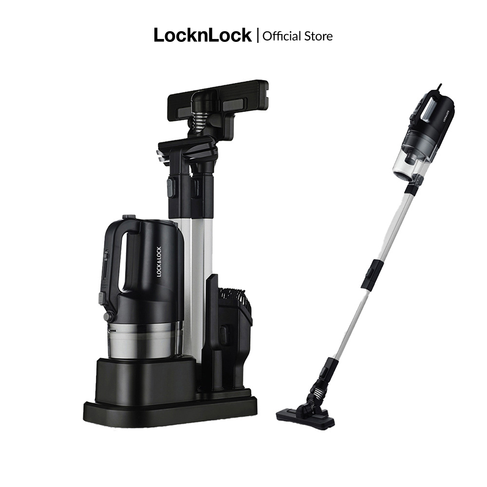 ENV336BLK - Máy hút bụi cầm tay có dây Lock&Lock - Lực hút 12000Pa Phụ kiện tháo rời Hút đa năng đệm