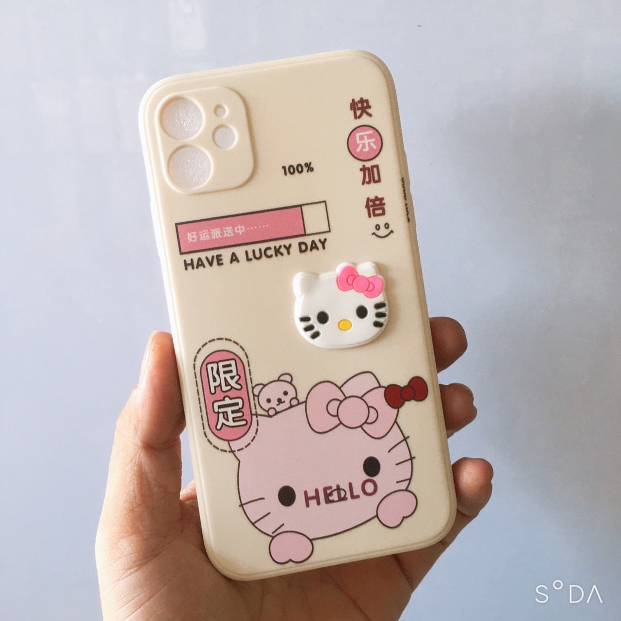 Ốp lưng iPhone 11 TPU viền vuông in hình dễ thương chống bám bẫn