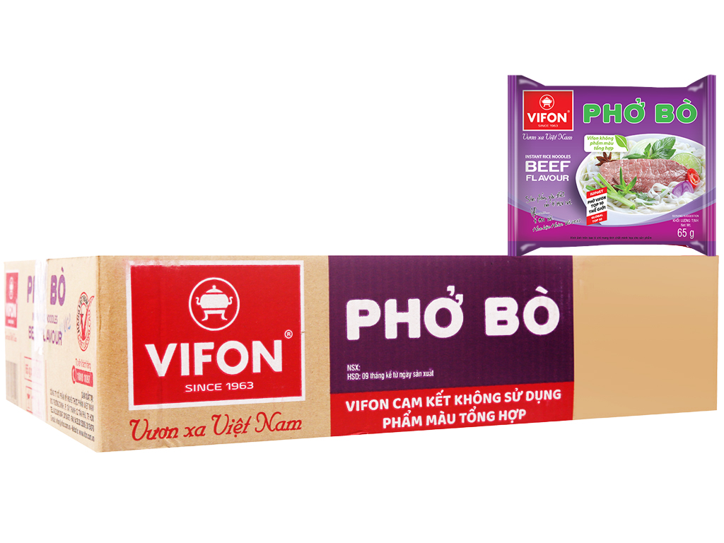 Thùng phở Bò ăn liền Vifon 30 gói