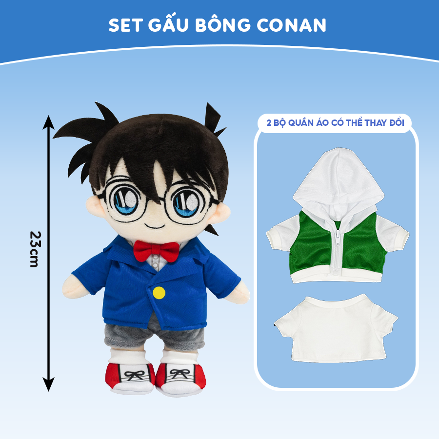 Thú bông Conan Plush Chính Hãng Tagger Clever Box - Phim Hoạt Hình Thám Tử Conan