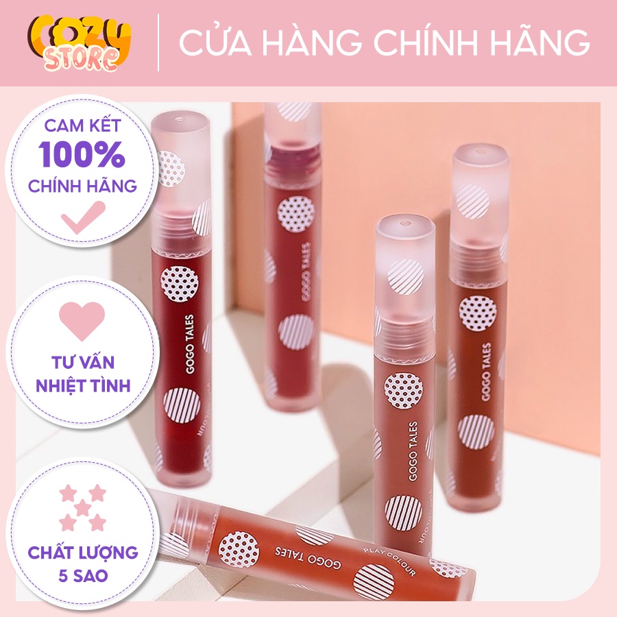 Son Kem Tint Bóng Đá Băng Gogo Tales Mềm Môi Căng Mọng Cozy Store Sp000027