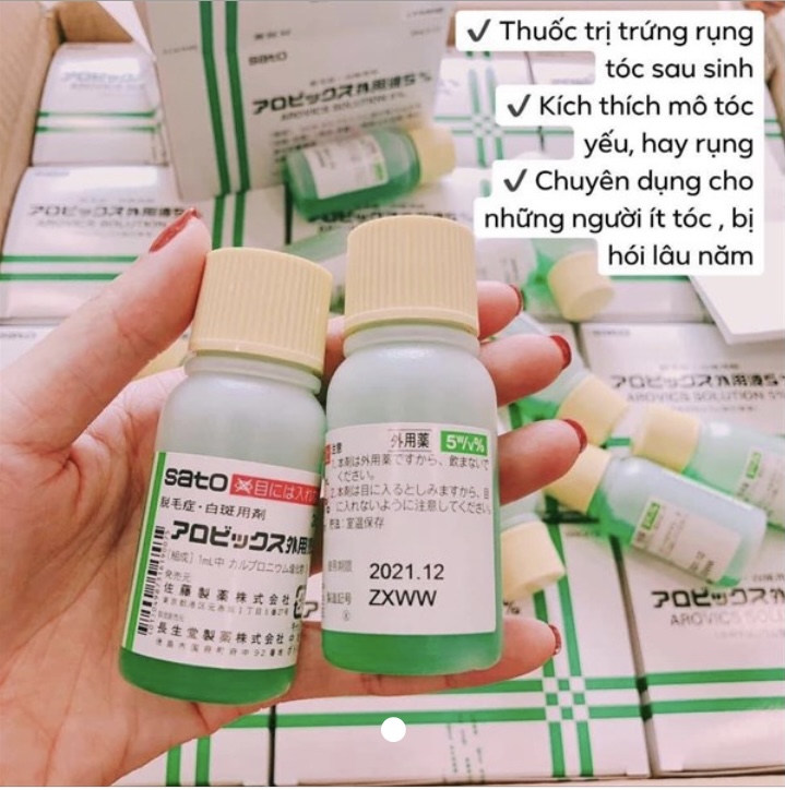 Bôi Kích Mọc Tóc Thảo Dược Sato 30Ml