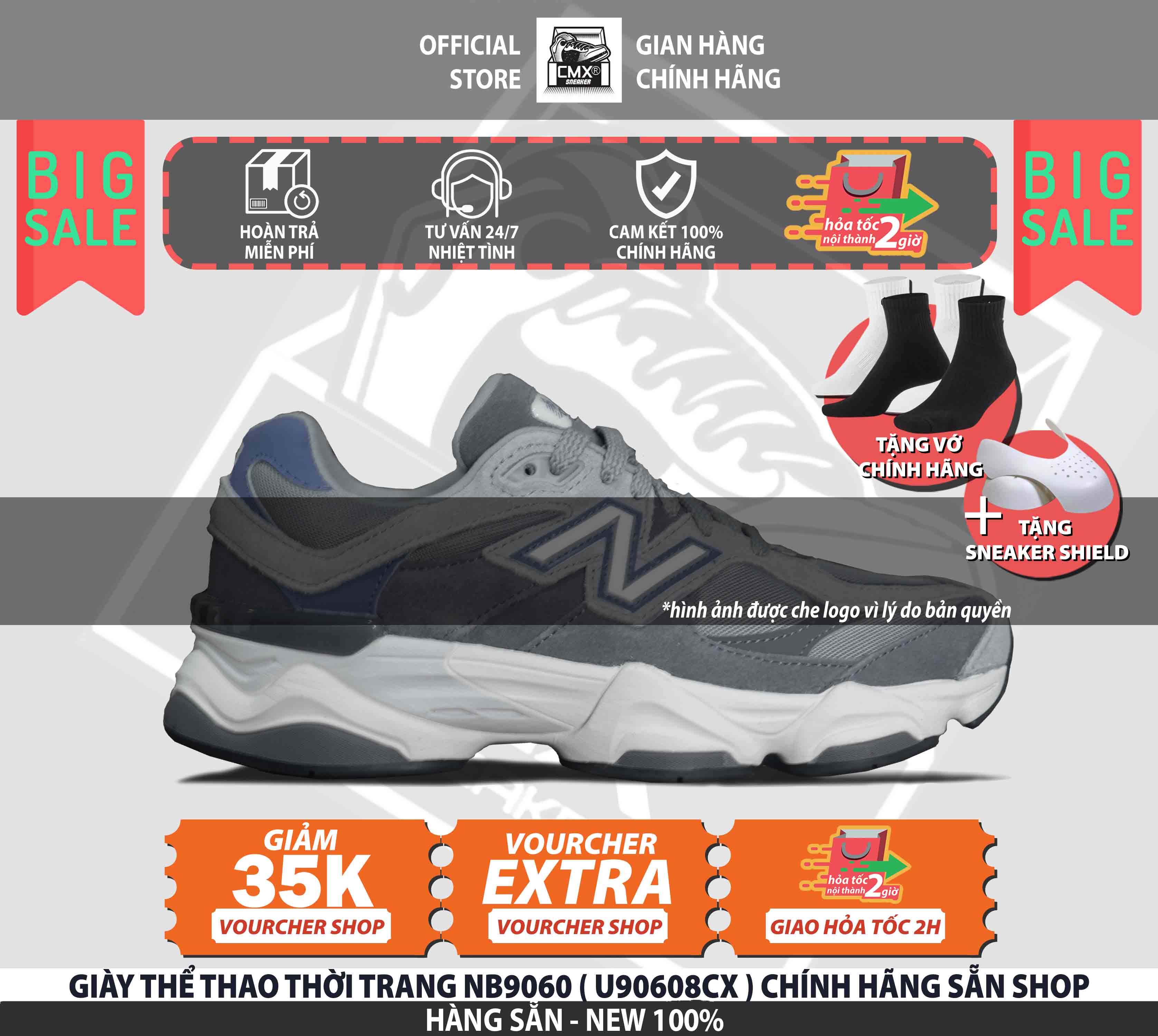 [ HÀNG CHÍNH HÃNG ] Giày THỂ THAO CHÍNH HÃNG NB 9060 ( U90608CX ) - AUTHENTIC 100%