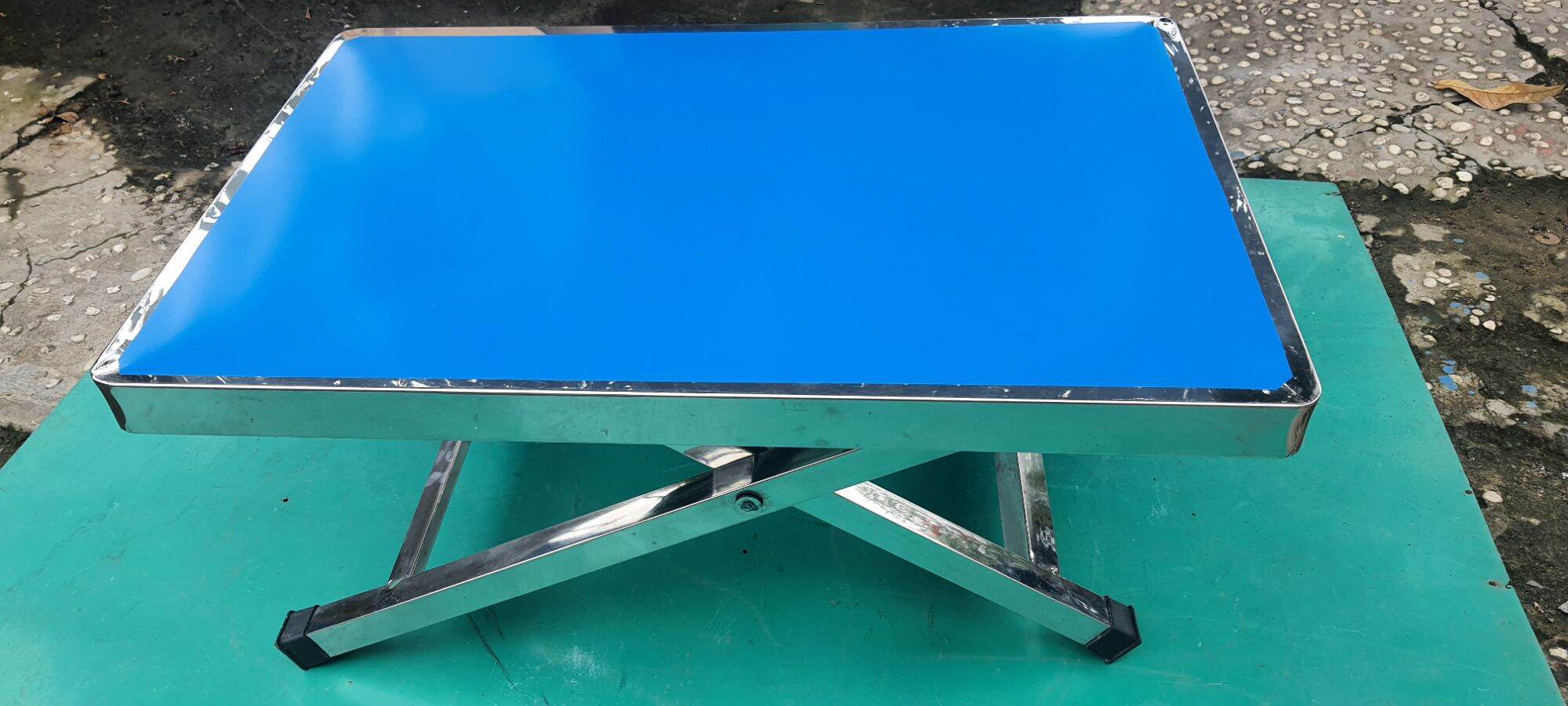 Bàn học bàn làm việc gấp gọn thông minh inox dày ... kích thước 40x60cm 50x80cm chân thấp cao 30cm  