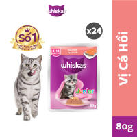 Pate Cho Mèo Con WHISKAS Junior 80g 24 gói