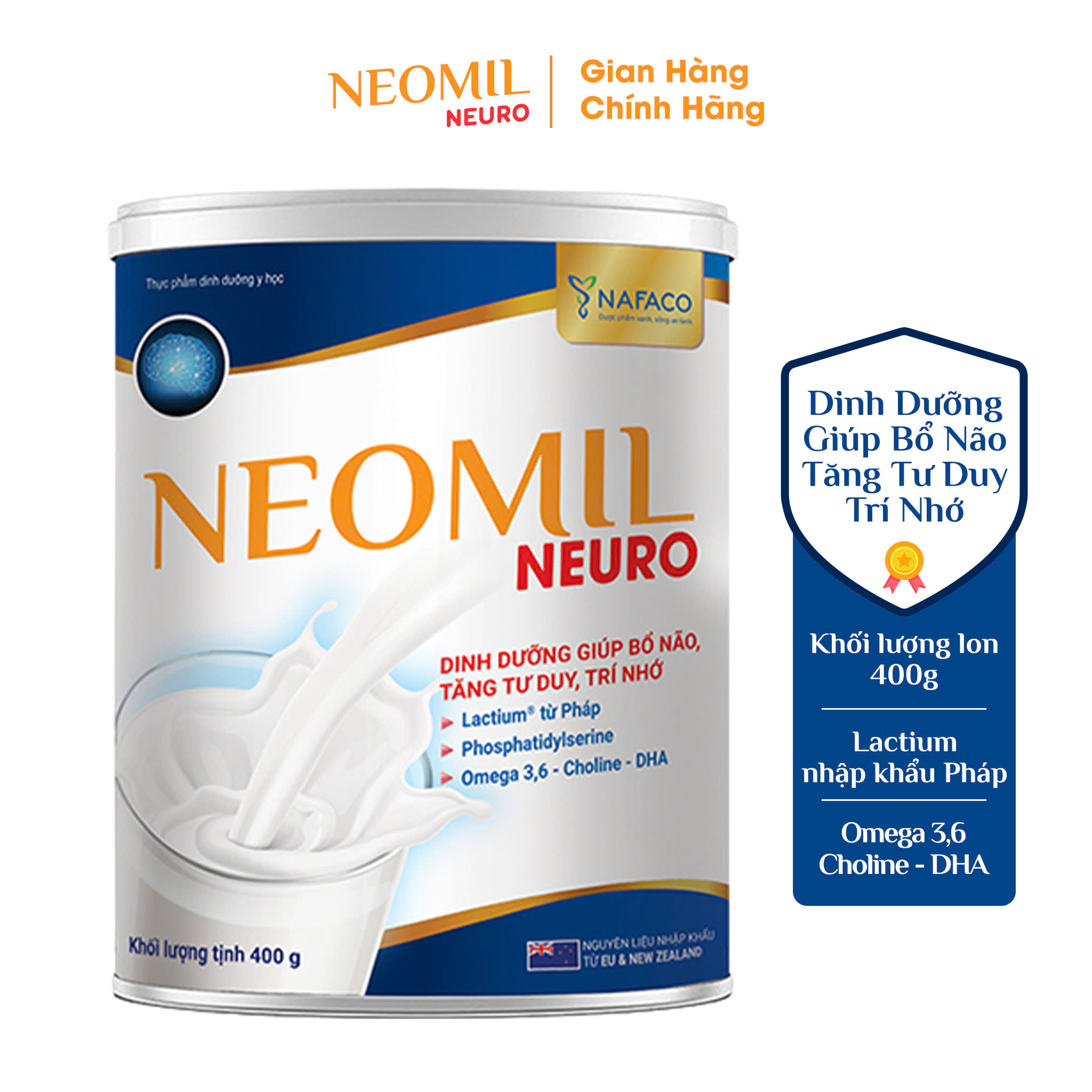 [Chính Hãng] Sữa Neomil Neuro 900g - Dinh Dưỡng Chuyên Biệt Cho Não Bộ