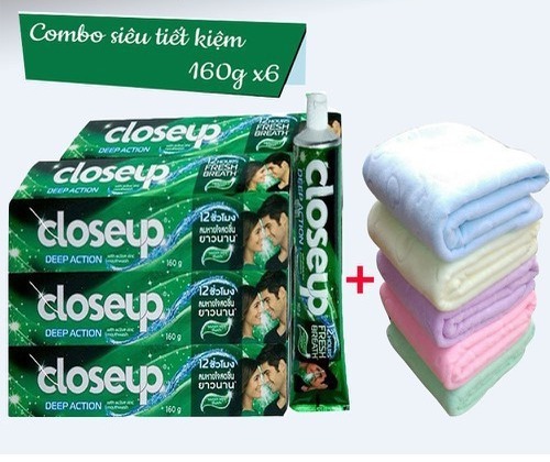 Combo 3 Tuýp Kem Đánh Răng Closeup Tặng Khăn Tắm Xuất Nhật