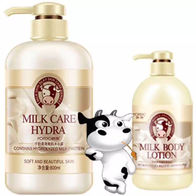 [HCM]Sữa Tắm Con Bò Rorec Milk Care Hydra 800Ml