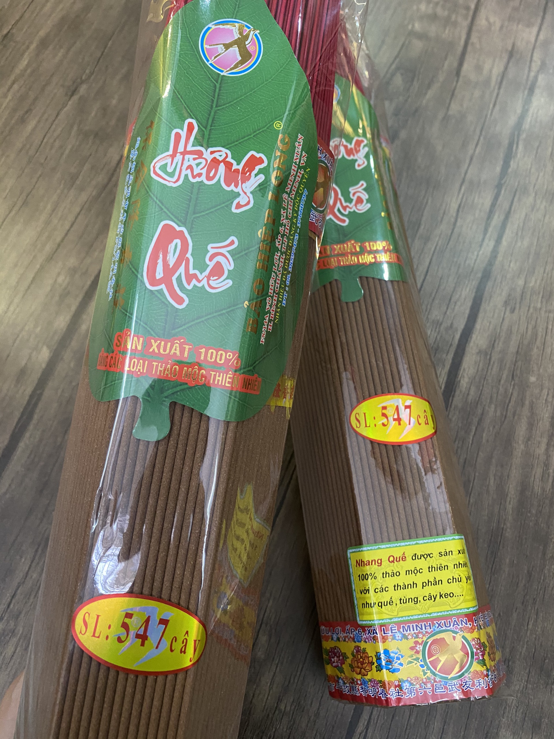 Nhang Hương Quế nhãn xanh 30cm 40cm - 547 cây [ Chính Hãng Tường Thịnh ]